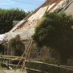 front side house starting with a new roof